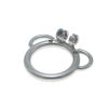 Stainless Steel Chastity Lock with Snap Ring & Multiple Rings for Secure Play