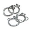 Stainless Steel Chastity Lock with Snap Ring & Multiple Rings for Secure Play