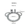 Stainless Steel Chastity Lock with Snap Ring & Multiple Rings for Secure Play