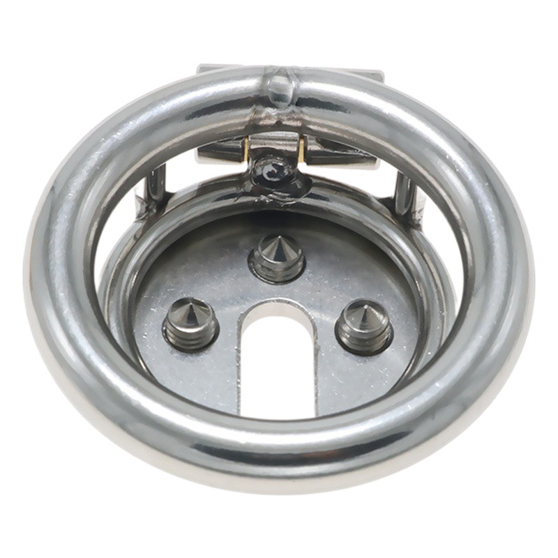 Stainless Steel Flat Chastity Lock Cage for Men