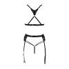 French Pure Desire Lace Triangle Cup Low Waist Thong Sexy Cross Back Lingerie Set