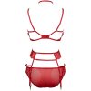 Valentine's Day Red Lace Steel Ring Garter Belt & Briefs Set