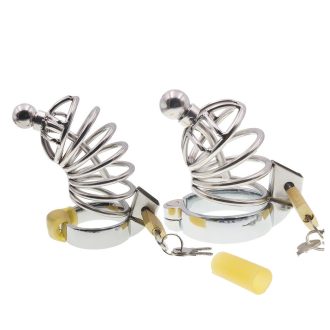 Stainless Steel Chastity Lock for Men – Secure Penis Cage Alternative
