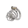 Genuine Stainless Steel Chastity Lock with Penis Cage Chastity Device Men's Cut Sex Toys Adult Products