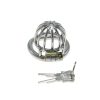 Stainless Steel Penis Cage Chastity Lock for Adult Play