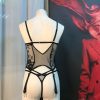 Sexy Lace Garter Thong Shapewear with Steel Ring