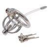 Stainless Steel Mini Hollow Chastity Lock Cage for Men - Discreet Wearable Design
