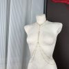 Black Mesh Sheer Embroidered Lingerie Set for Women - Sexy Waist-Cinching Nightdress