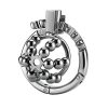 Men's Adjustable Steel Chastity Cage Lock with Comfort Ring