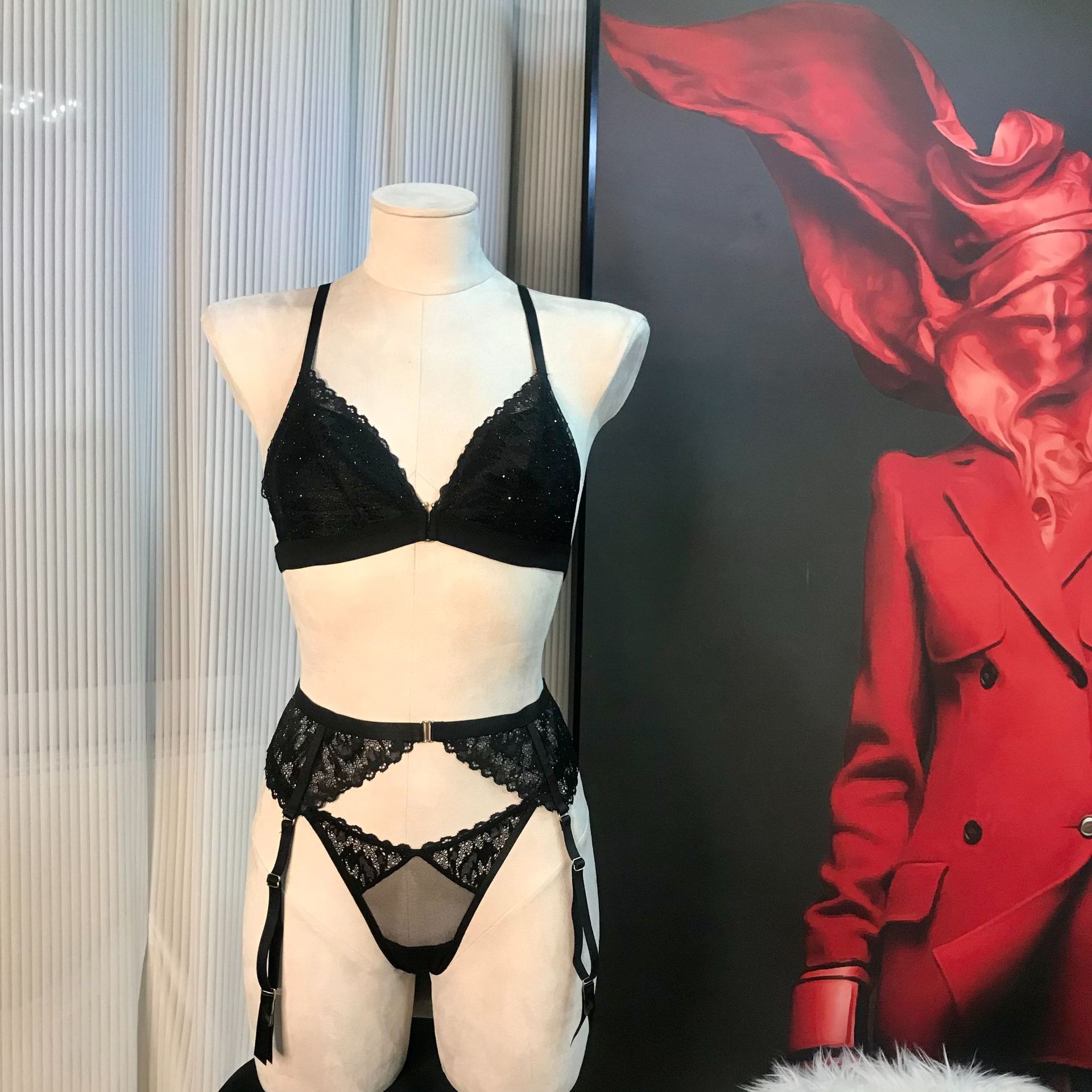 Beautiful back, wire-free, thin cotton cup comfortable bra - Image 2