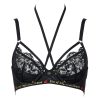 Lace Push-Up Bra with Removable Straps - Thin & Comfortable French Style Intimates for Women