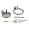 Stainless Steel Mini Chastity Cage for Men - Flat Head Short Lock for Discreet Wear