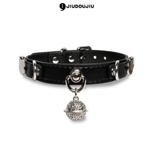 Cute Cowhide Cat Choker with Bell – Sweet Style Adult Accessory