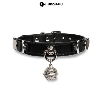 Cute Cowhide Cat Choker with Bell – Sweet Style Adult Accessory