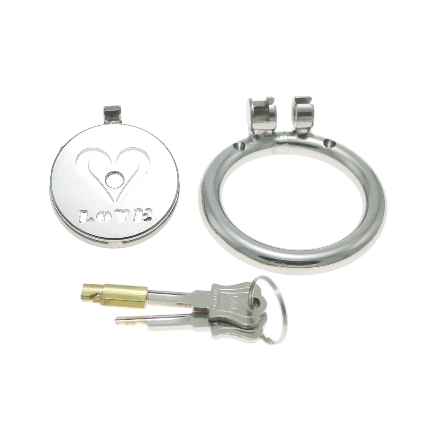 Fun Tablet Chastity Lock Sex Tool Penis Cage Love Letter Chastity Device Men Wear Lock for Long-Term Wear When Going Out - Image 5