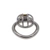 Stainless Steel Mini Hollow Chastity Lock Cage for Men - Discreet Wearable Design