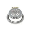 Stainless Steel Flat Lock Chastity Device - Penis Cage with Taiji Mesh for Enhanced Hygiene