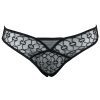 Black Embroidered Steel Ring Thin Cup Cotton Bra & Low Waist Briefs Set