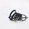 Ultra-Long Snake Chastity Lock for Men - Black/Silver Two-Tone Discreet Wear