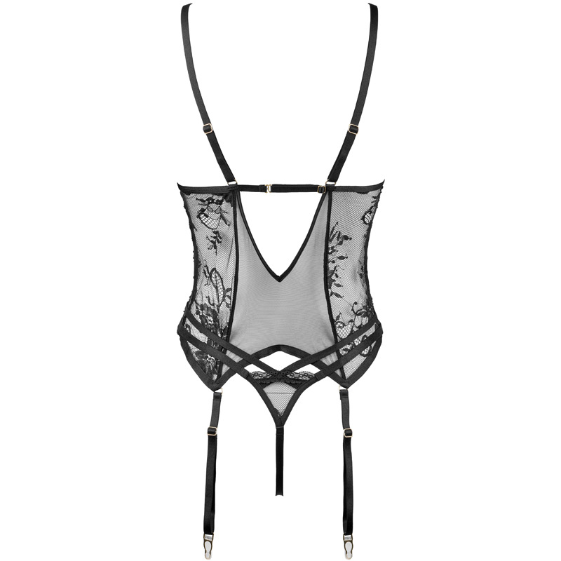 Sexy Lace Garter Thong Shapewear with Steel Ring - Image 2