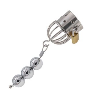Stainless Steel Scrotum Pendant Weight Ring for Penis Stretch & Extension
