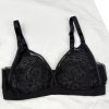Breathable Cotton Wire-Free Triangle Bra & Mesh Low-Waist Briefs Set