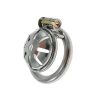 Stainless Steel Flat Chastity Lock Cage for Men