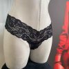 Black Lace Rhinestone Neckline Sexy Lingerie Top
