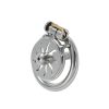 Interesting Stainless Steel Chastity Lock with Tube Flat CB Chastity Penis Cage Adult Toy Wearing Men