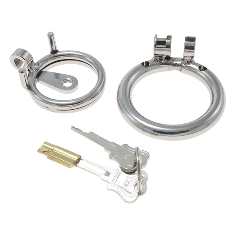 Qiqu Stainless Steel Chastity Lock Cage for Men - Secure & Comfortable Adult Wear