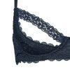 Women's Lace Trim Mesh Low-Rise Exfoliation Bra & Open Hip Panty Set