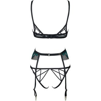 Sexy Lace Cross Strap Bralette & Panty Set for Women