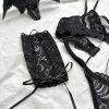 Sexy Diamond Mesh Lace Bralette & Panty Set - Wirefree, Seamless Comfort