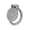 Stainless Steel Flat Chastity Lock Cage with Ring - Men's Secure Device