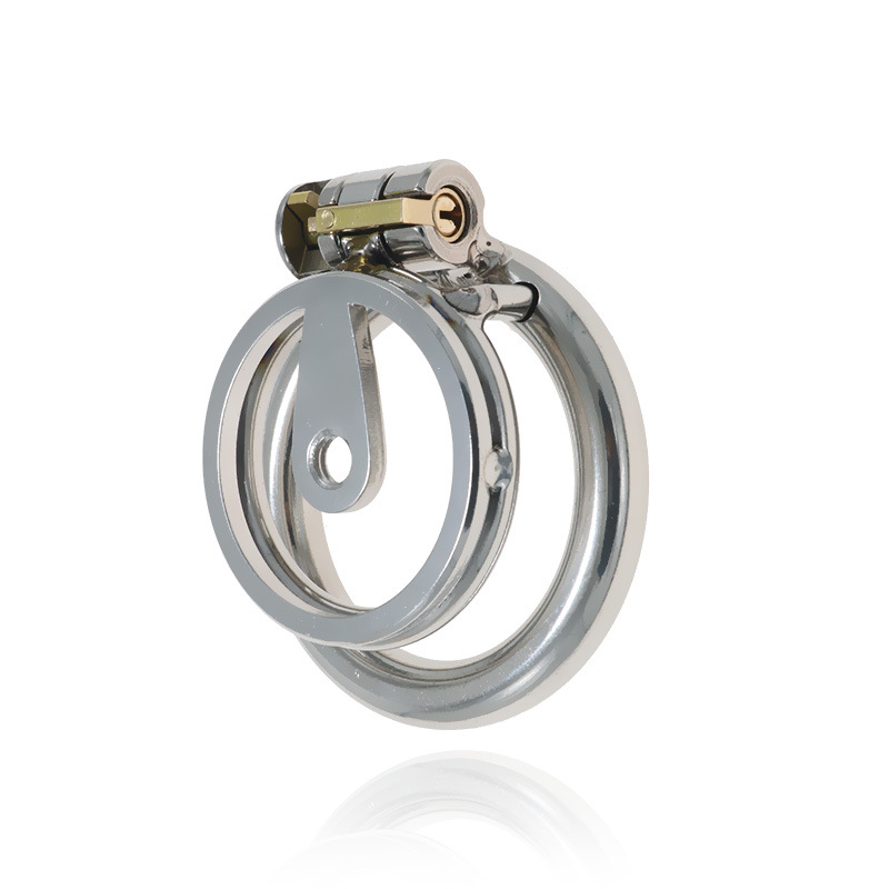 Qiqu Stainless Steel Chastity Lock Cage for Men - Secure & Comfortable Adult Wear - Image 5