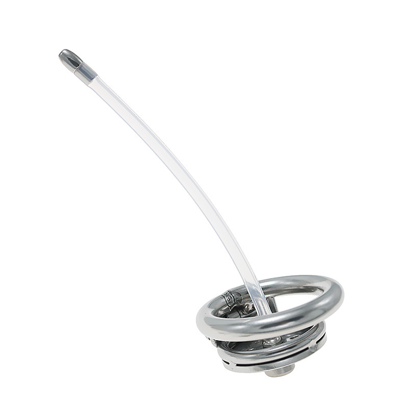 flat chastity lock CB chastity cleaner penis cage fake mother props sex tools adult toys 5mm novice - Image 3
