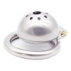 Stainless Steel Mini Hollow Chastity Lock Cage for Men - Discreet Wearable Design