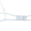 White Rose Embroidered Mesh Steel Bracket Open Crotch Bra Set for Women