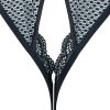 Black Mesh Heart Buckle Open Crotch Jumpsuit Sexy Perspective Temptation