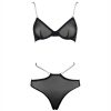 Quarter Cup Bra Set  Thin Women's Lingerie Thin Sexy  Embroidered Lace Underwire
