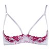 Quarter Cup Bra Set  Thin Women's Lingerie Thin Sexy  Embroidered Lace Underwire