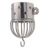 Stainless steel hollow flat short breathable chastity lock