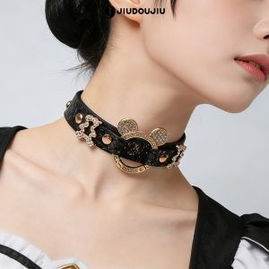 Sexy Snakeskin Pattern Cosplay Anime Choker Collar for Adults