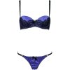 Eyelash Lace Polka Dot Mesh Bra & Thong Set