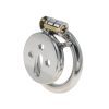Stainless Steel Flat Chastity Lock Cage for Men
