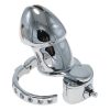 Stainless Steel Chastity Lock with Snap Ring & Multiple Rings for Secure Play
