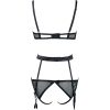 Sexy Open Crotch Lingerie Passion Suit with Garter and Ultra-Thin Design