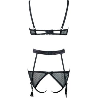 Sexy Open Crotch Lingerie Passion Suit with Garter and Ultra-Thin Design