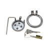 Stainless Steel Flat Cage Chastity Lock - Four-Nail Design for Adult Play