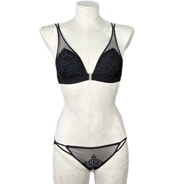 FQ2801 Women's French Embroidered Wire-Free Comfort Bra - Image 5